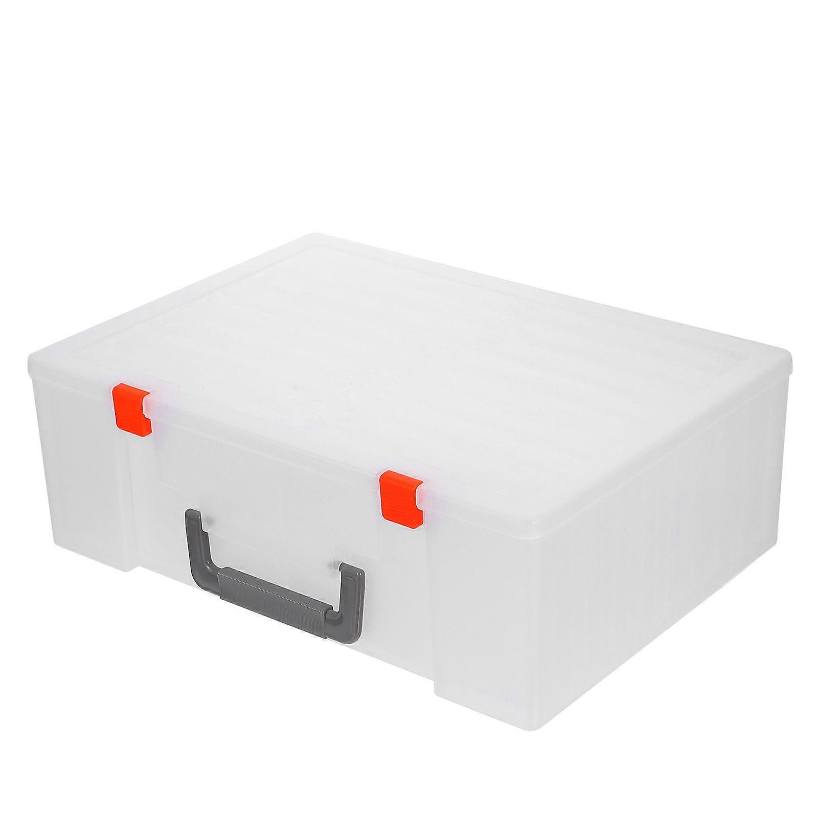 Transparent Plastic Photo Case with Handle for Organizing and Storing Photos Clean Tidy Solution 1 Set
