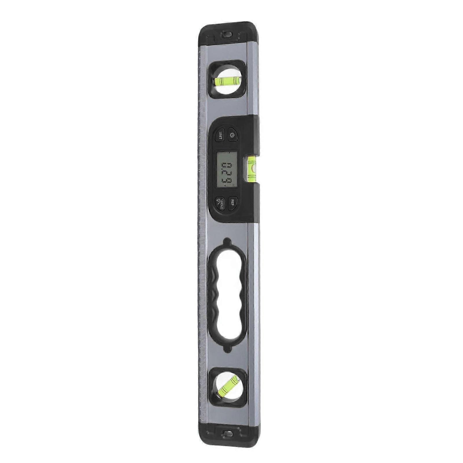 Digital Level Aluminum Alloy 4x90 Degrees 2x180 Degrees Professional Electronic Digital Level for Measurement Black