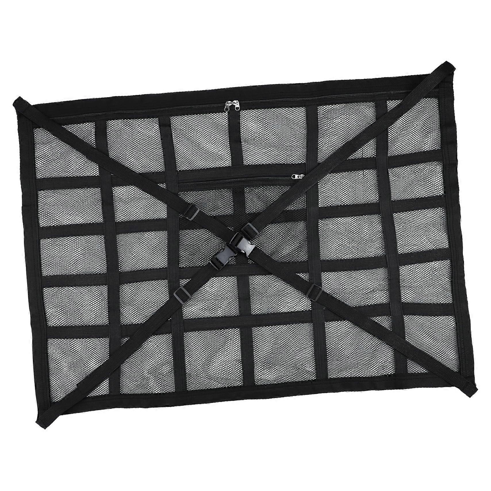 Car Ceiling Cargo Net - High-Quality Roof Storage Organizer for SUV, Truck, and Car with Multiple Compartments for Efficient Vehicle Organization