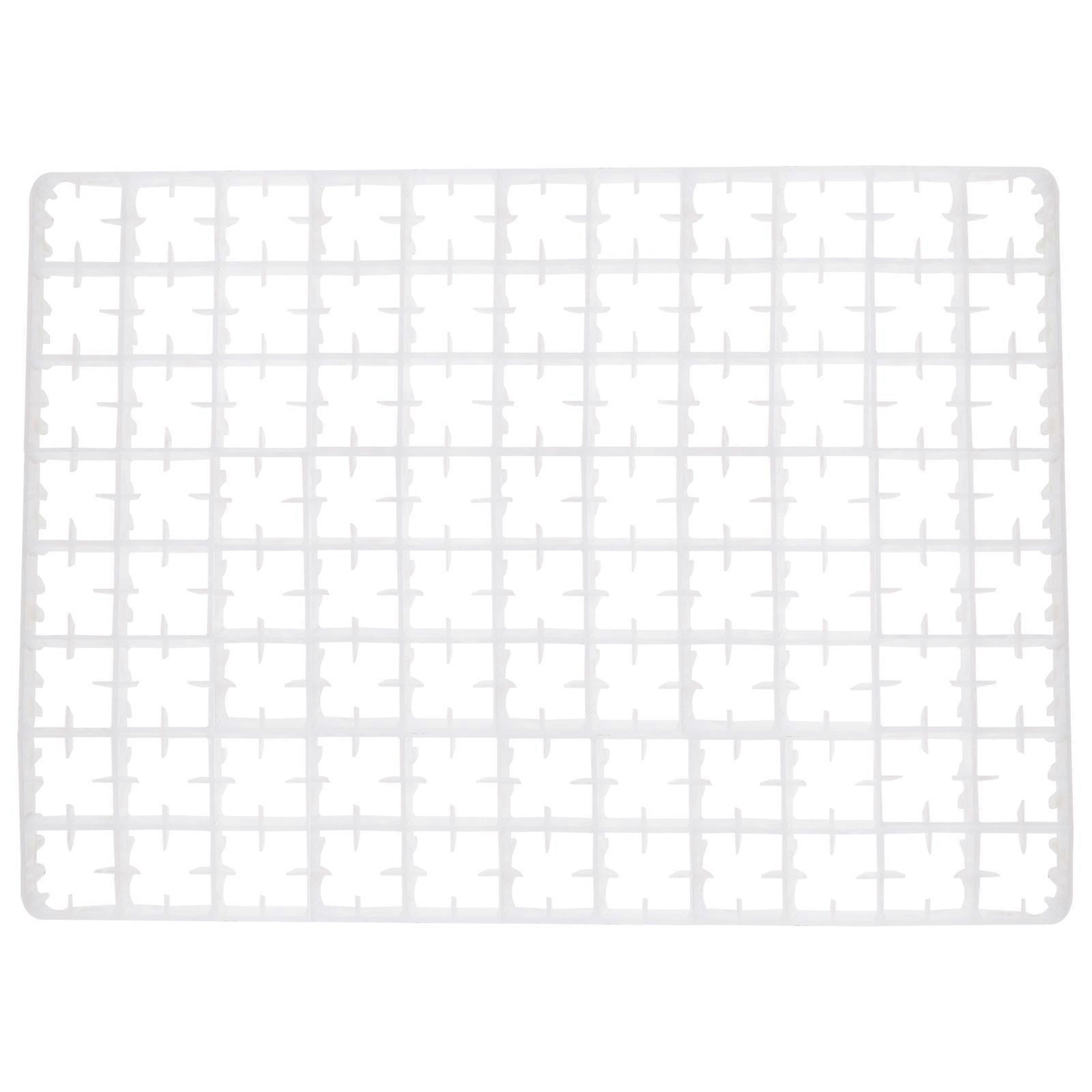 Reliable Egg Holder for Storage with Protective Design and Multi Grid Structure in White Plastic