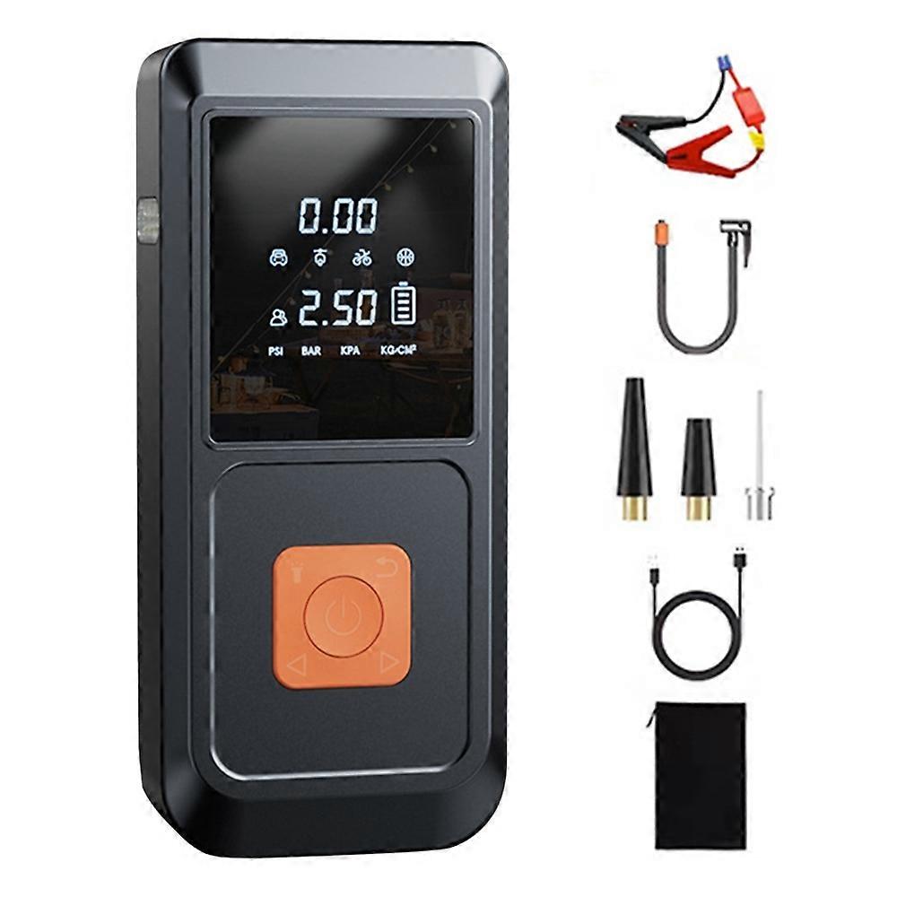 QB08 4-in-1 Tragbare Autopumpe Inflator Notfall-Starthilfe-Powerbank mit LED-Licht, Clmap
