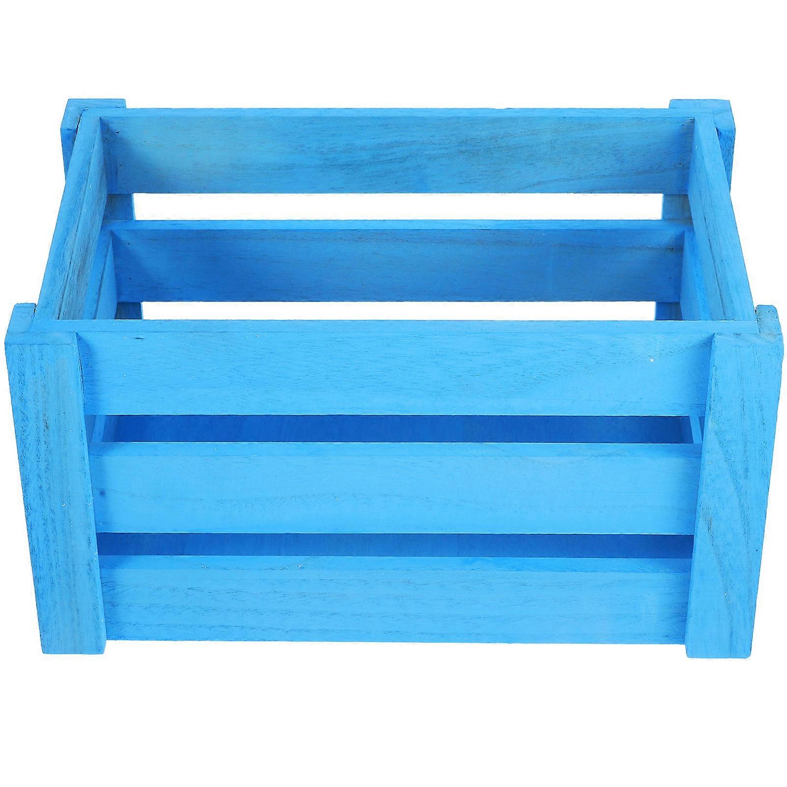 Rustic Style Wooden Crate for Bedroom Decorative Sundries Box Desktop Wood Storage Box