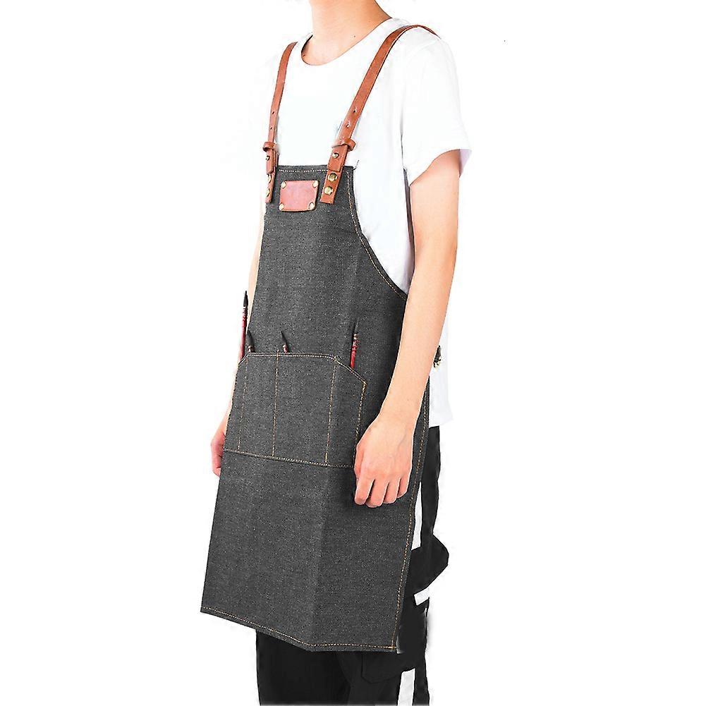 Children Painting Apron Cotton Denim Water Color Pigment Drwaing Apron for Art Making