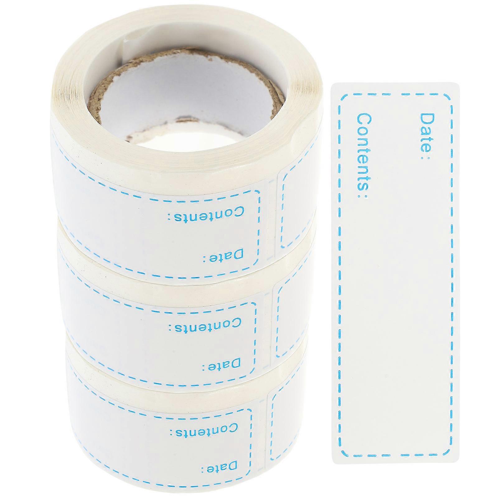3 Rolls Removable Food Labels for Kitchen Containers – & Paste Stickers for Food Preservation and Organization