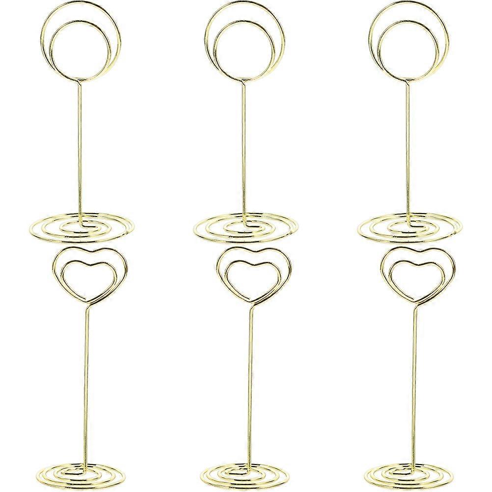 6pcs Table Number Holders Wedding Card Clips for Photos Notes Elegant Peacock Heart Design Party Decorations