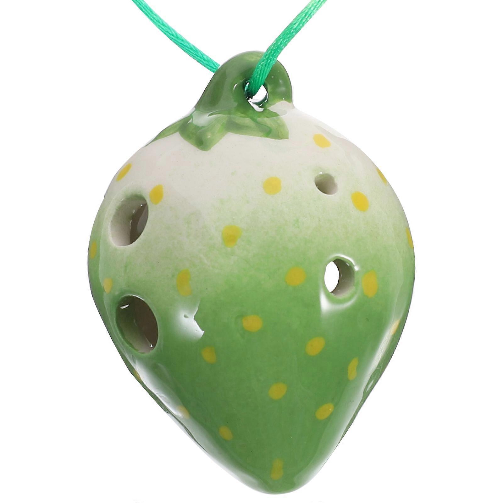 Professional Ocarina Ceramic 6 Holes Beginner Friendly For Holiday And Birthday 7.5X5CM 1Set
