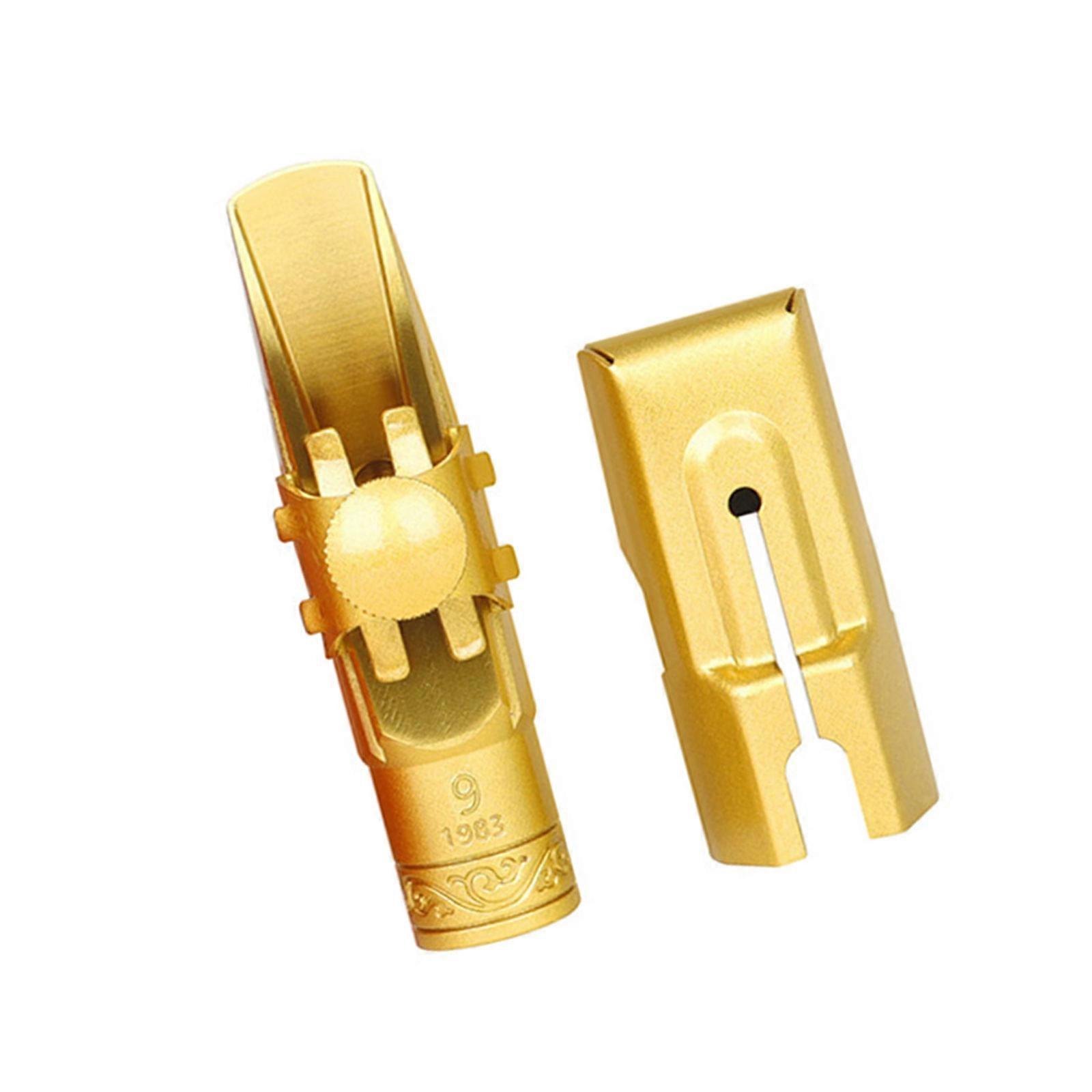 1 Set Embouchure de Saxophone avec Capuchons Embouchure en métal de Saxophone Saxophone Saxophone Soprano Doré Multicolore