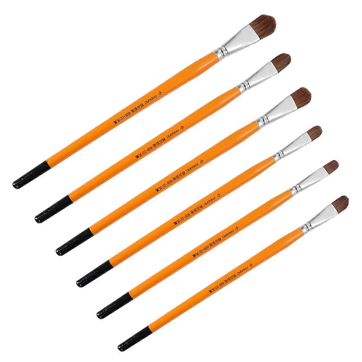 Professional Watercolor Brushes Oil Gouache Acrylic Painting For School Church Fairs Parades Events 6Pcs