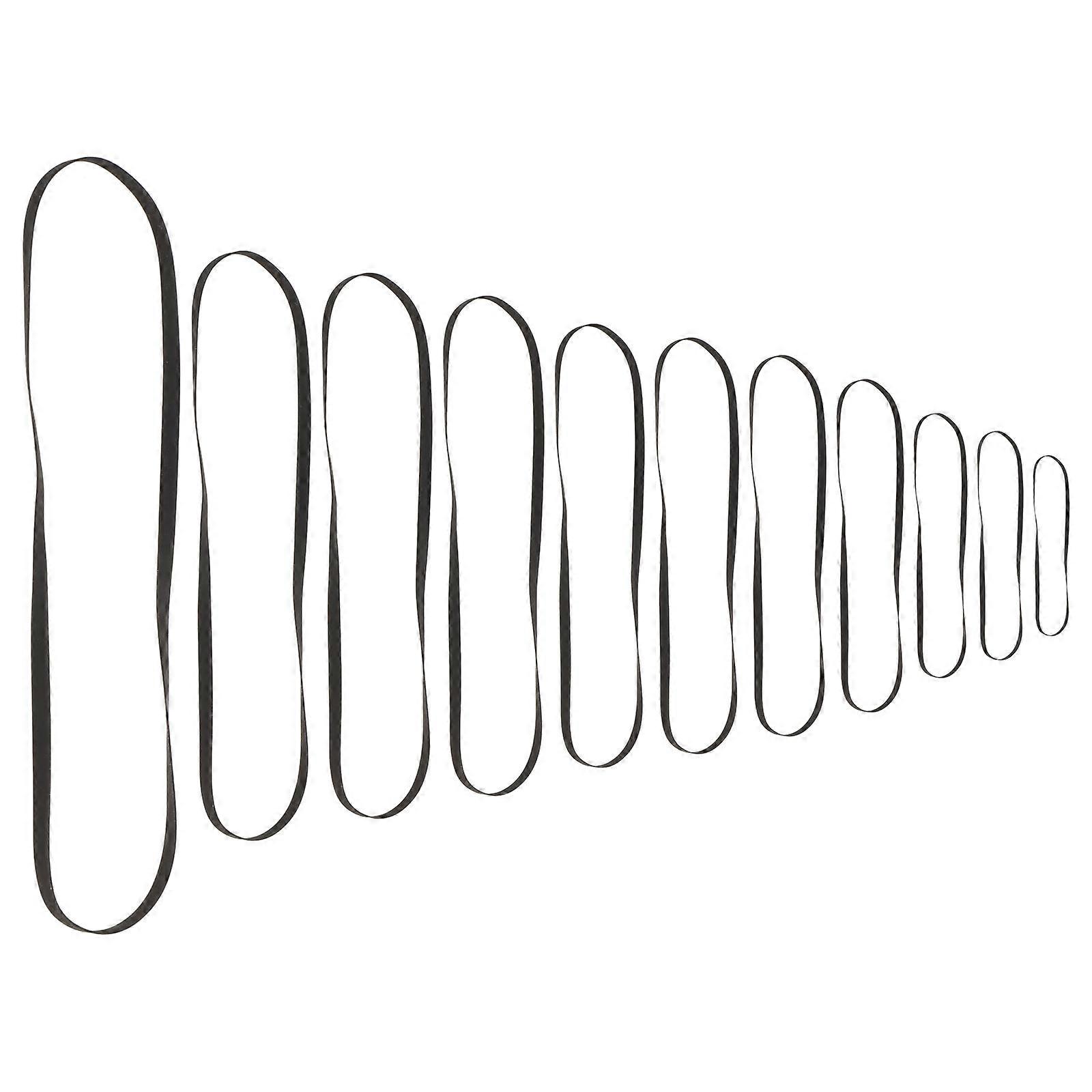 11pcs Rubber Flexible Phonograph Belt for Vinyl Record Player Turntable Music Instrument Accessories