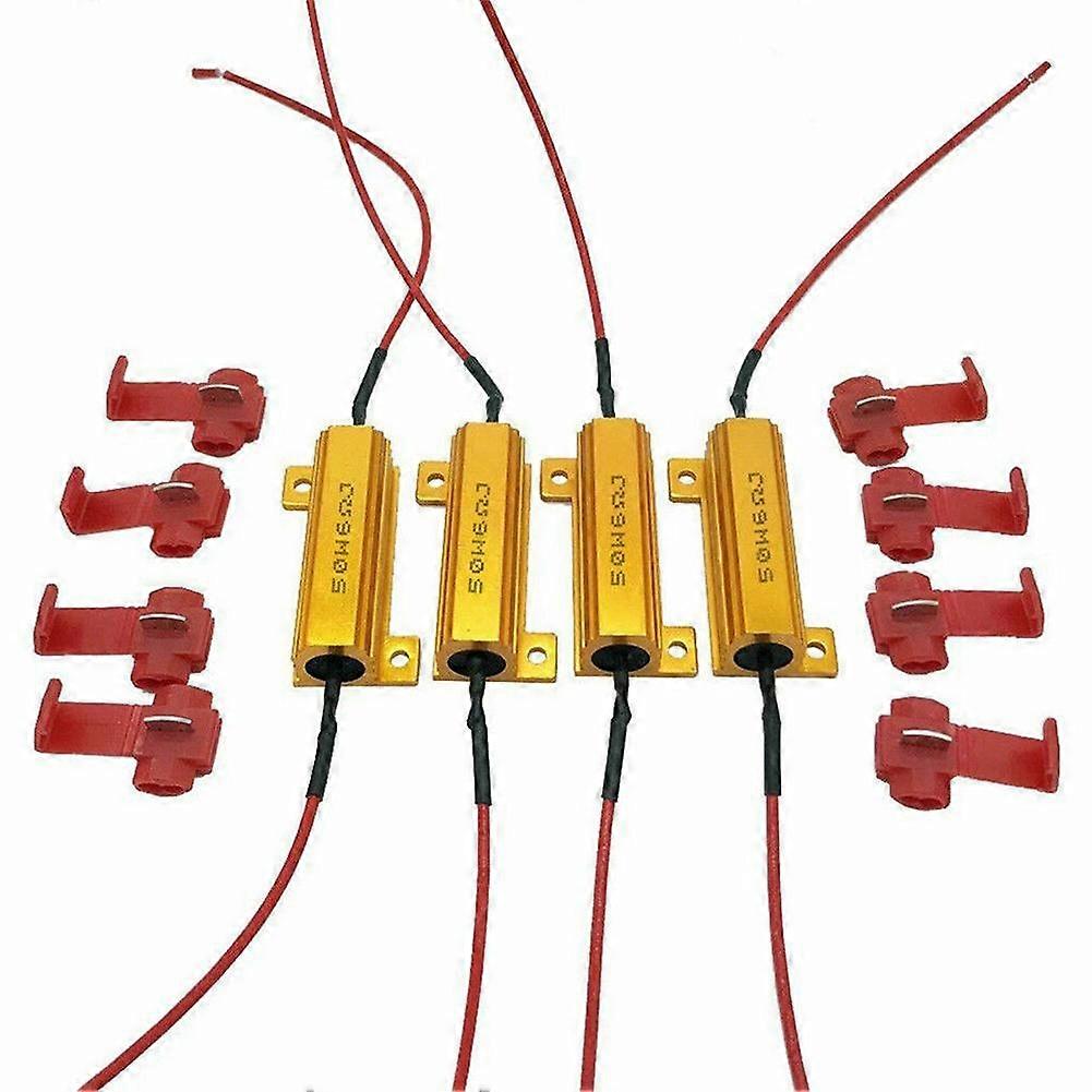 2/4X Load Resistor 50W 6Rj 6Ohm Led Decoder Fix Hyper Flash Turn Signal Blinker.