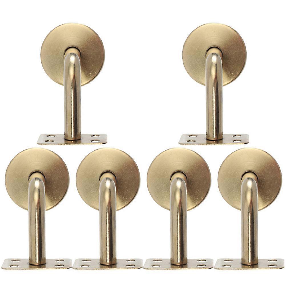 סוגר מעקה זהב סוגרי מדרגות פלדה לשימוש פנימי 7X5 ס"מ מדפי מדרגות כבדים 6 יחידות