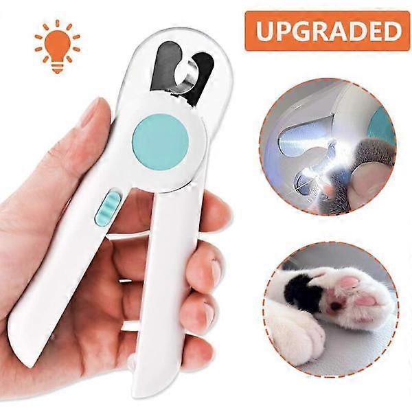 Universal nail clipper for cat and dog with LED light (LED lamp nail clipper (blue))