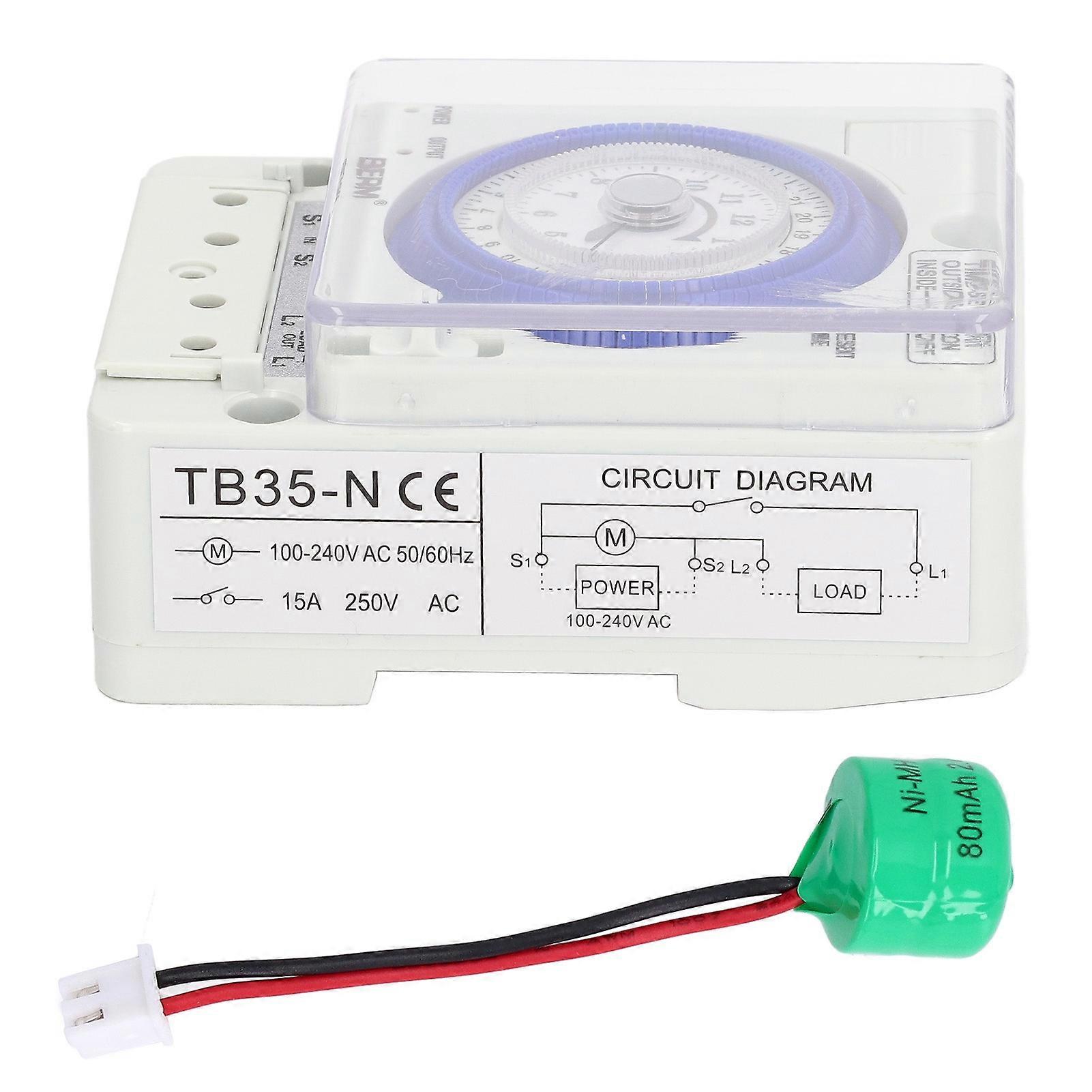 Time Switch Mechanical Timer 24 Hours Controller Accessory for Light Oven 100‑240V AC