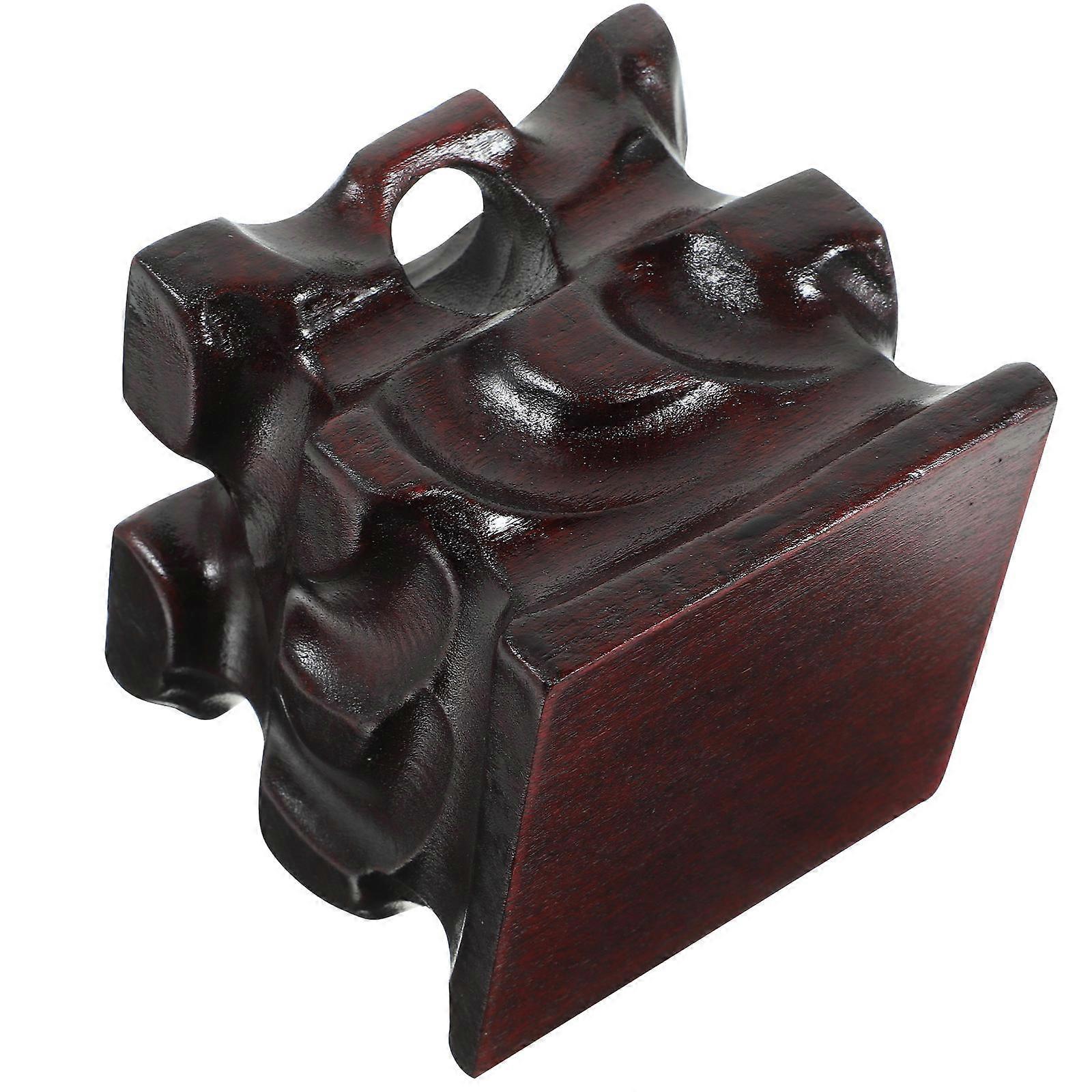 Wooden Display Stand Censer Base Carved Solid Wood Pedestal for Teapot, Buddha Statue, Flower Pot Holder – Stable, Smooth Surface, Decorative Home