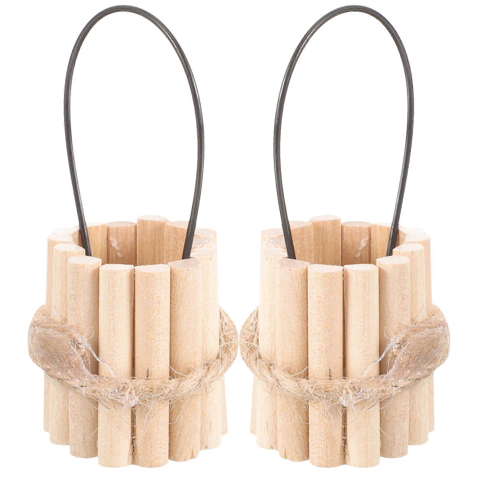 2kpl miniatyyri puinen ämpäri ja tynnyri käsityösisustus nukkekoti ja mikromaisema tarvikkeet