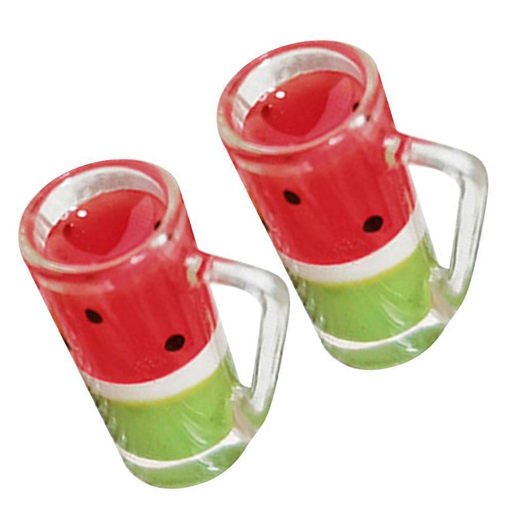Miniature Beverage Model Decor Resin Material for Mini House Kitchen Decoration 2pcs