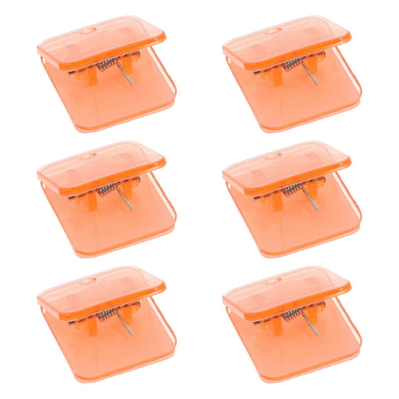 Orange ABS Light Mounting Bracket for Dog with Enhanced Stability and Versatile Installation Options 6 Pieces