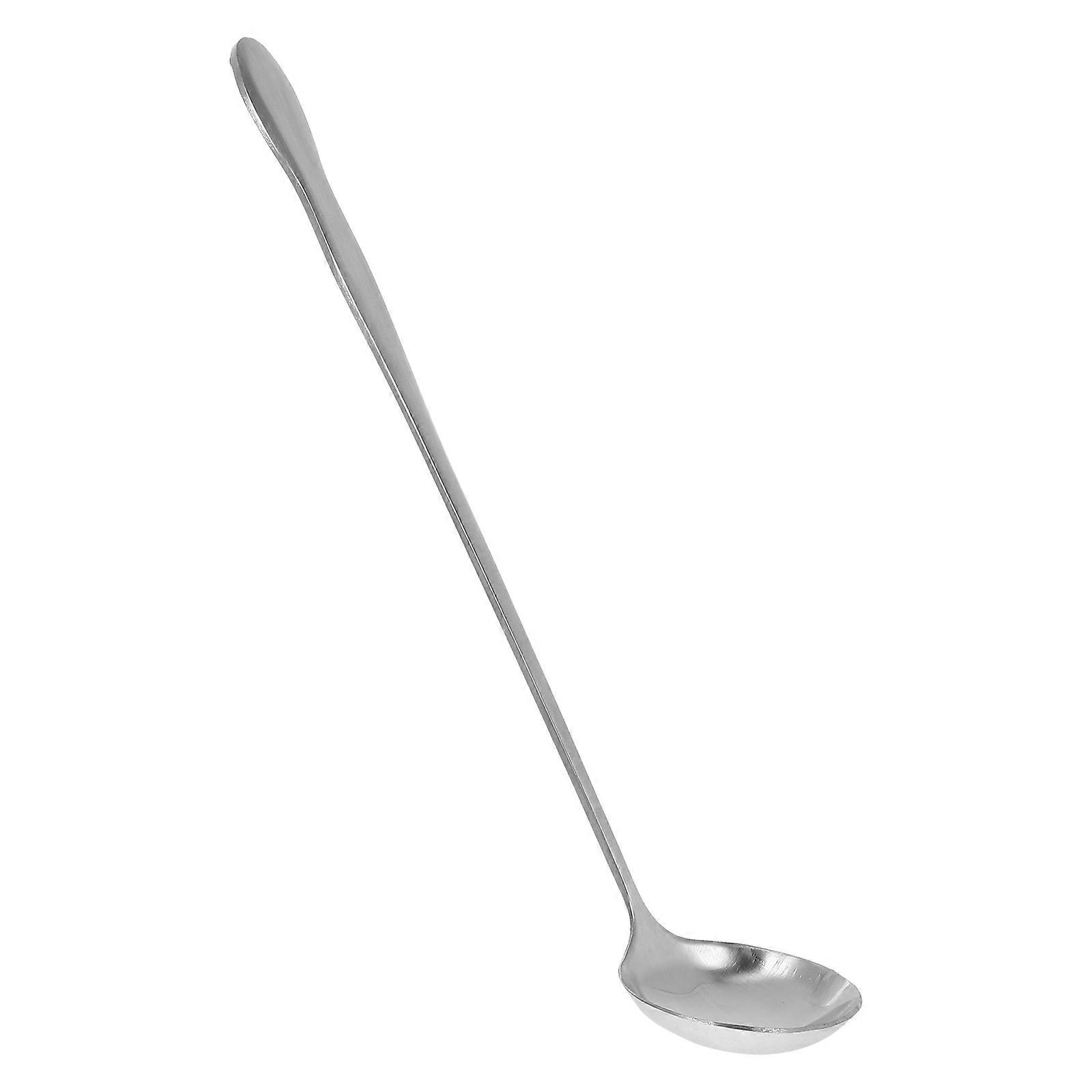 Deep Stainless Steel Soup Ladle Long Handle Perfect For Professional Chefs Coffee Stirring And Condiment Scooping 1Pcs