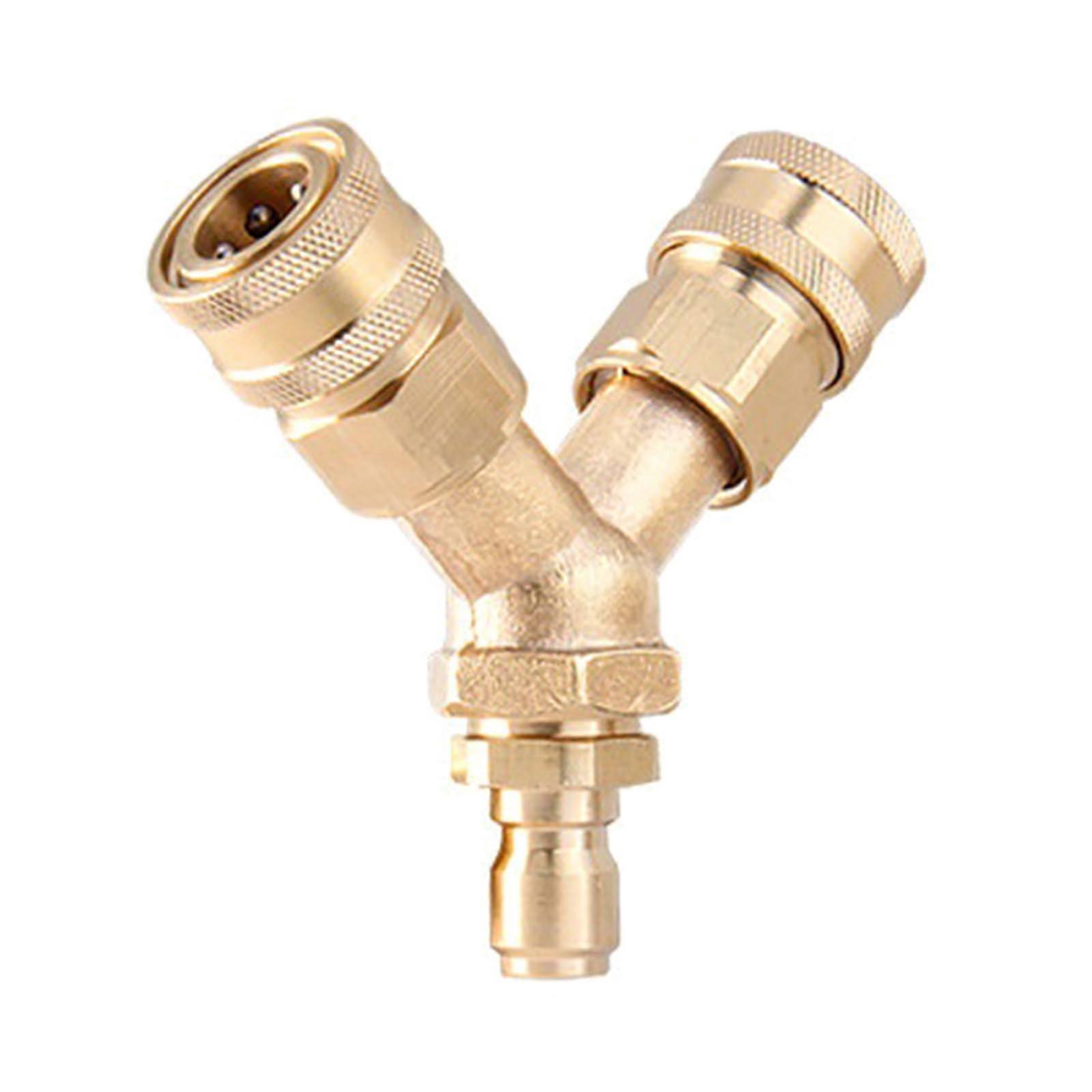 Pressure Washer Adapter Triple Splitter Quick Connector 3/8Inch Fast Release Coupling