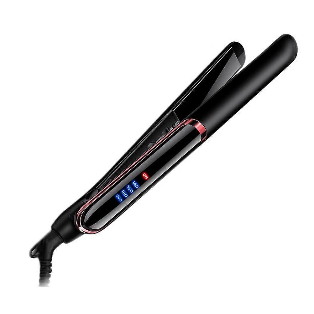 Ceramic Hair Straightener for Styling with Adjustable Temperature for Dry or Wet Hair Black PTC and Titanium Plate 2in1