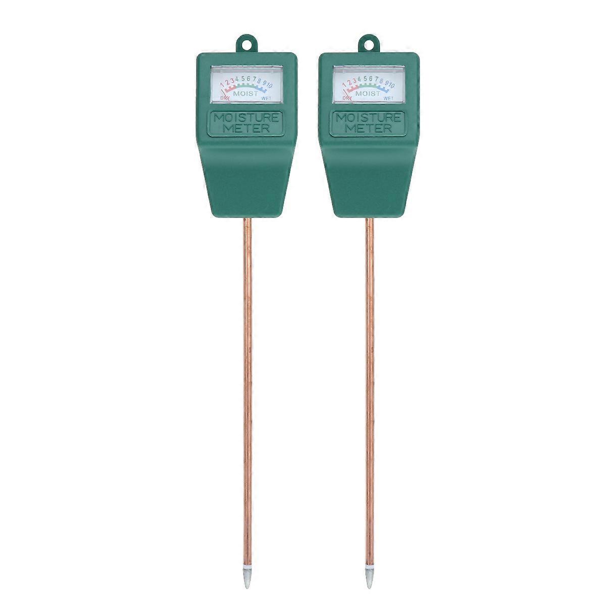 Soil Moisture Meter for Garden and Farm Use Made of Plastic and Alloy Dark Green 2 Pcs