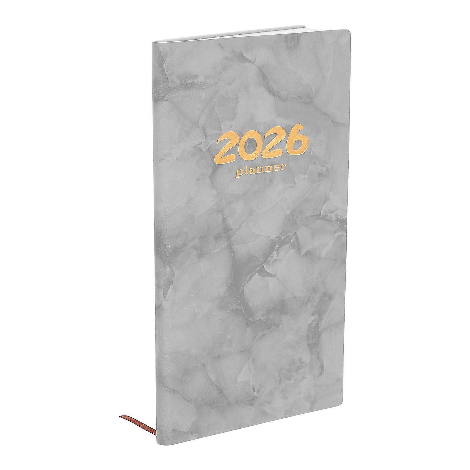Daily Planner Notebook with Marbling Design Year Round Management Journal for School, Office, Travel, and Business Thick Pages for Smooth Writing