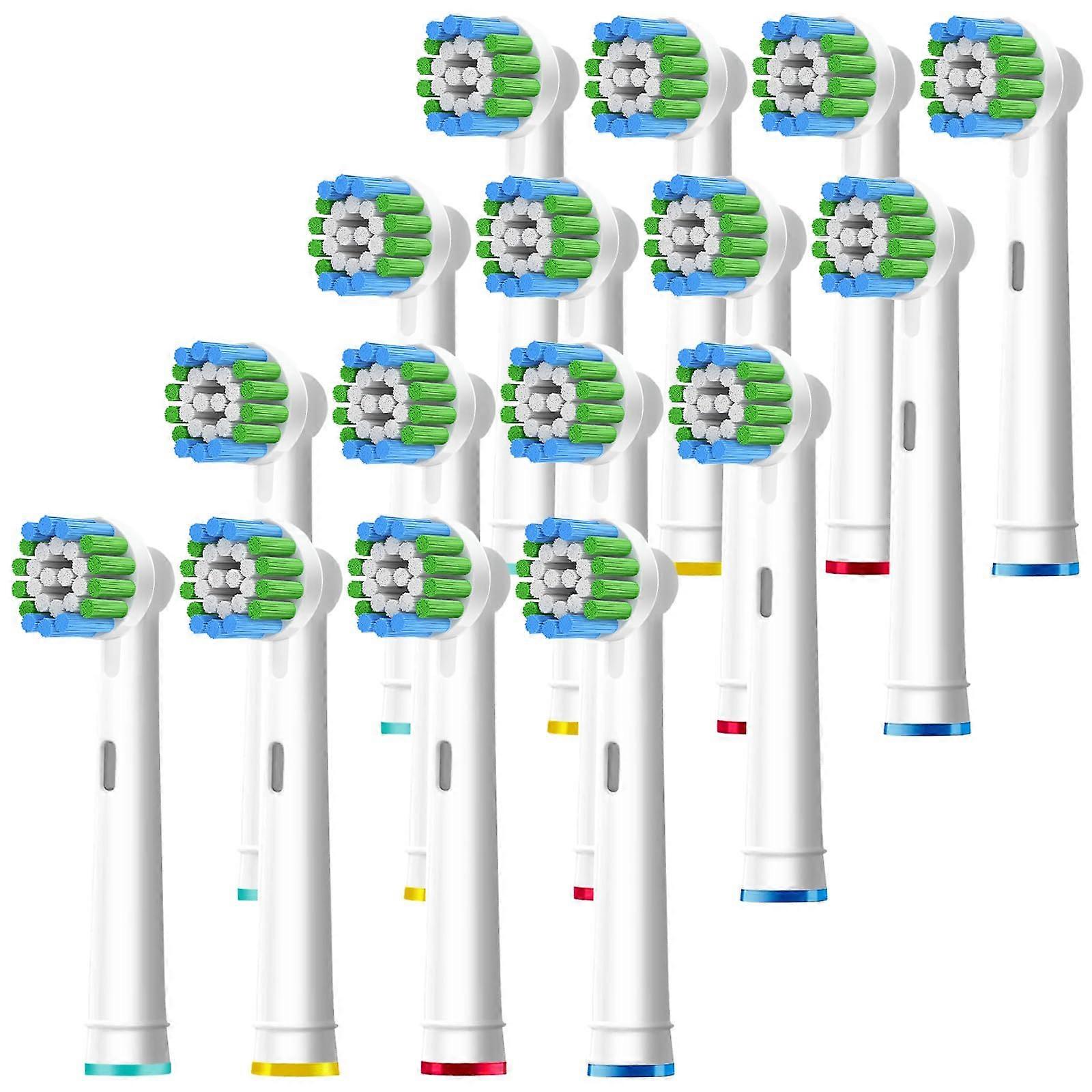 Replacement Toothbrush Heads 16 Pack White Compatible With Oral-B Electric Toothbrushes Precision Replacement Heads