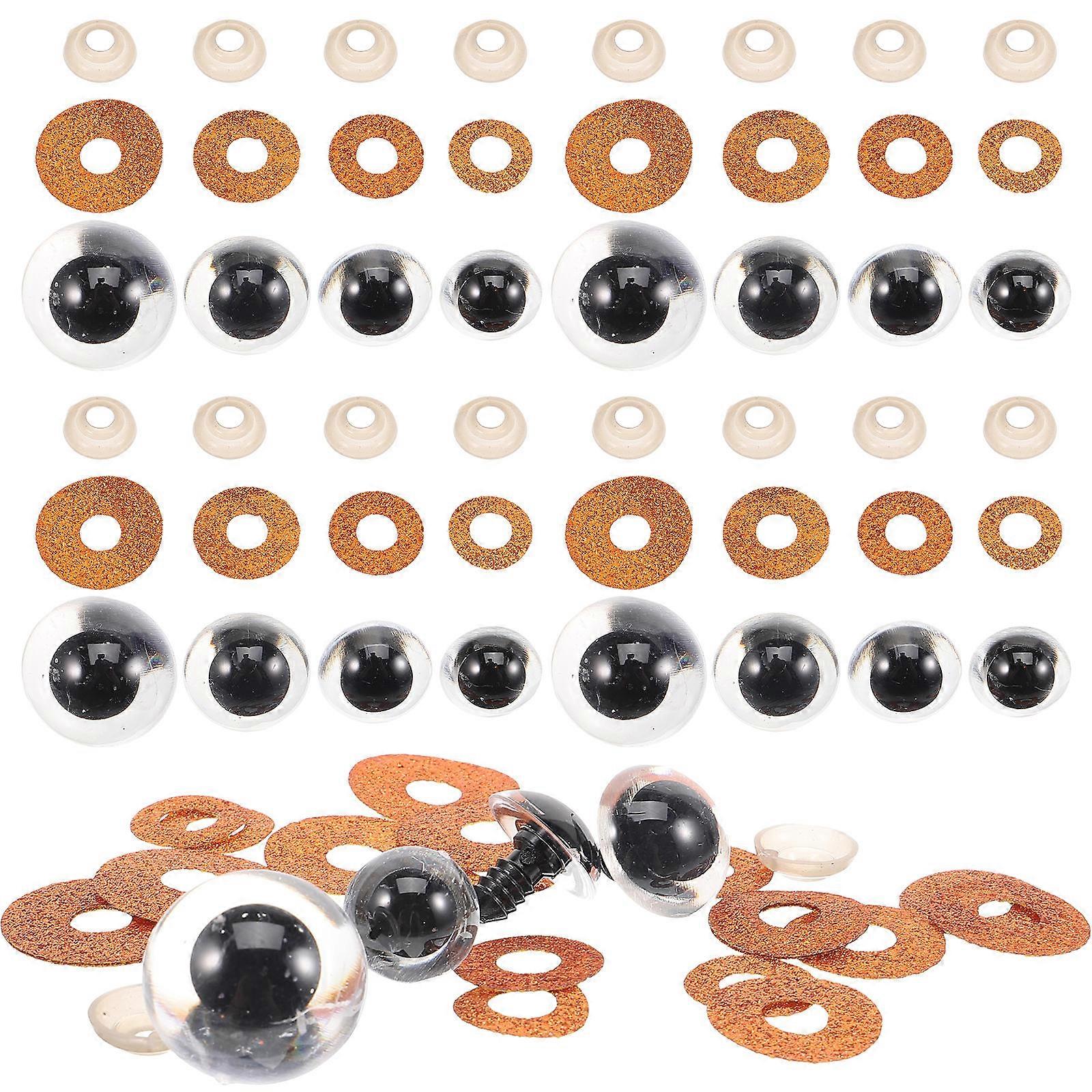 Artificial Decor Eyes 40Pcs Round Stuffed Animal Toy Eyes For DIY Lovers And Beginners Holiday Party Crafts
