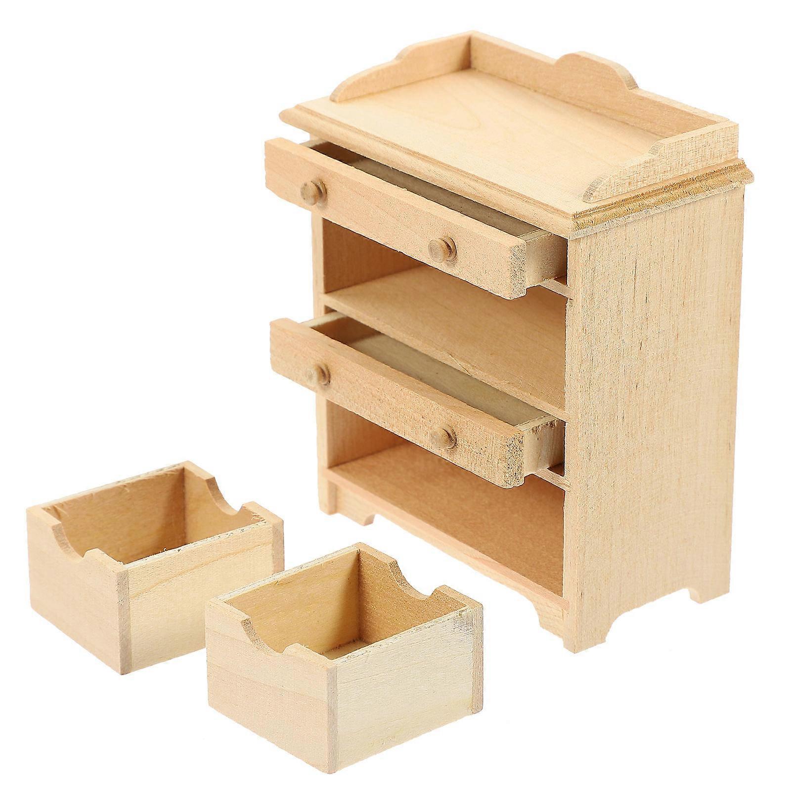 Miniature Store Cupboard Great For Photography Props With Cabinet Shape In Beige Color Offering Features 1Pcs