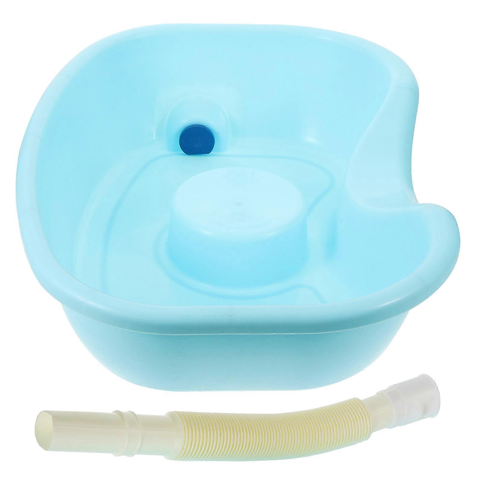 1 Set Hair Washing Basin for Bedridden Patients Large Shampoo Basin Bowl for Bedside Use