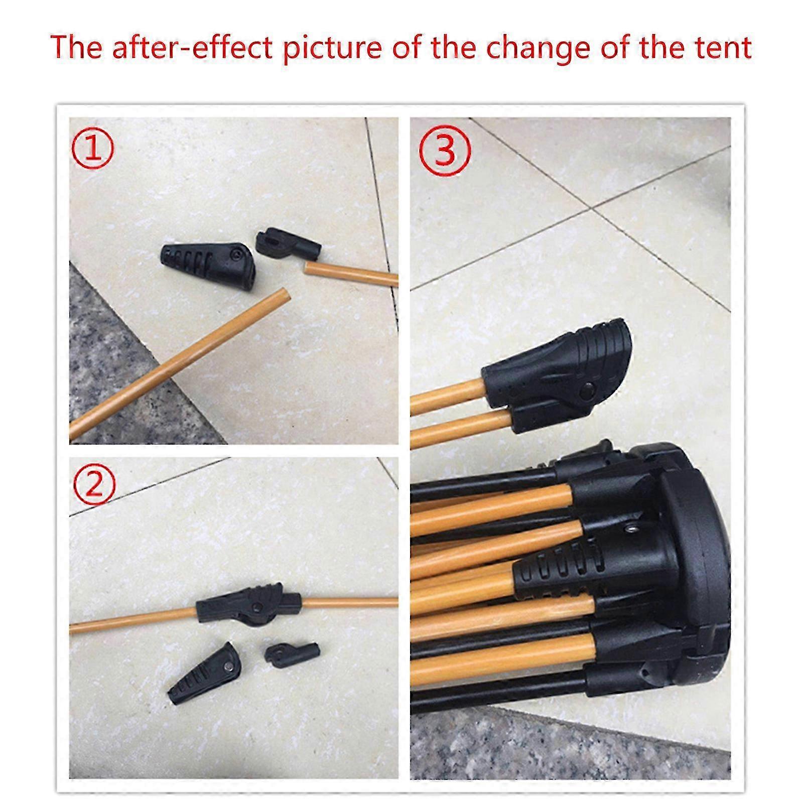 2pcs lasting Tent Folding Joint Adapters Automatic Support Lightweight Connectors for Camping Gear