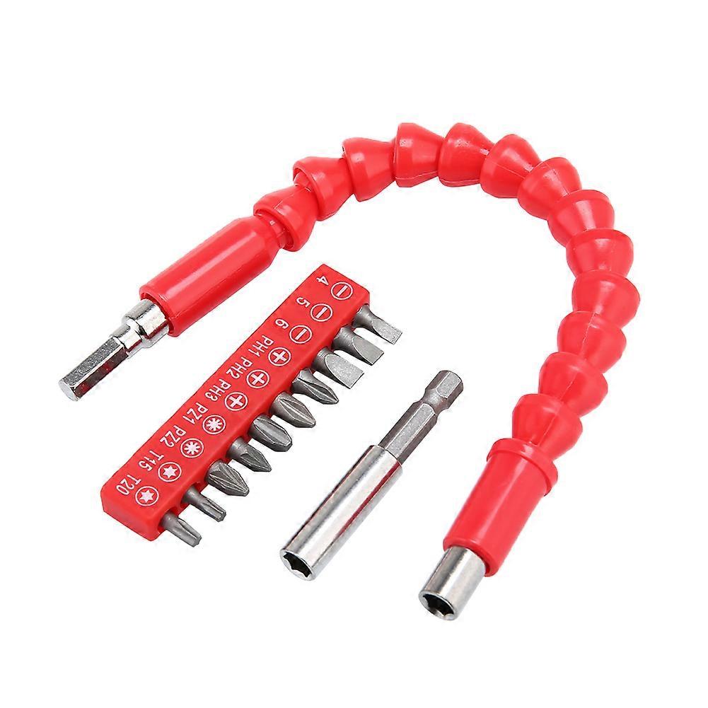 12Pcs Flexible Connecting Shaft Electronics Drill Screwdriver Bit Head Extension Set Power Tool Accessories