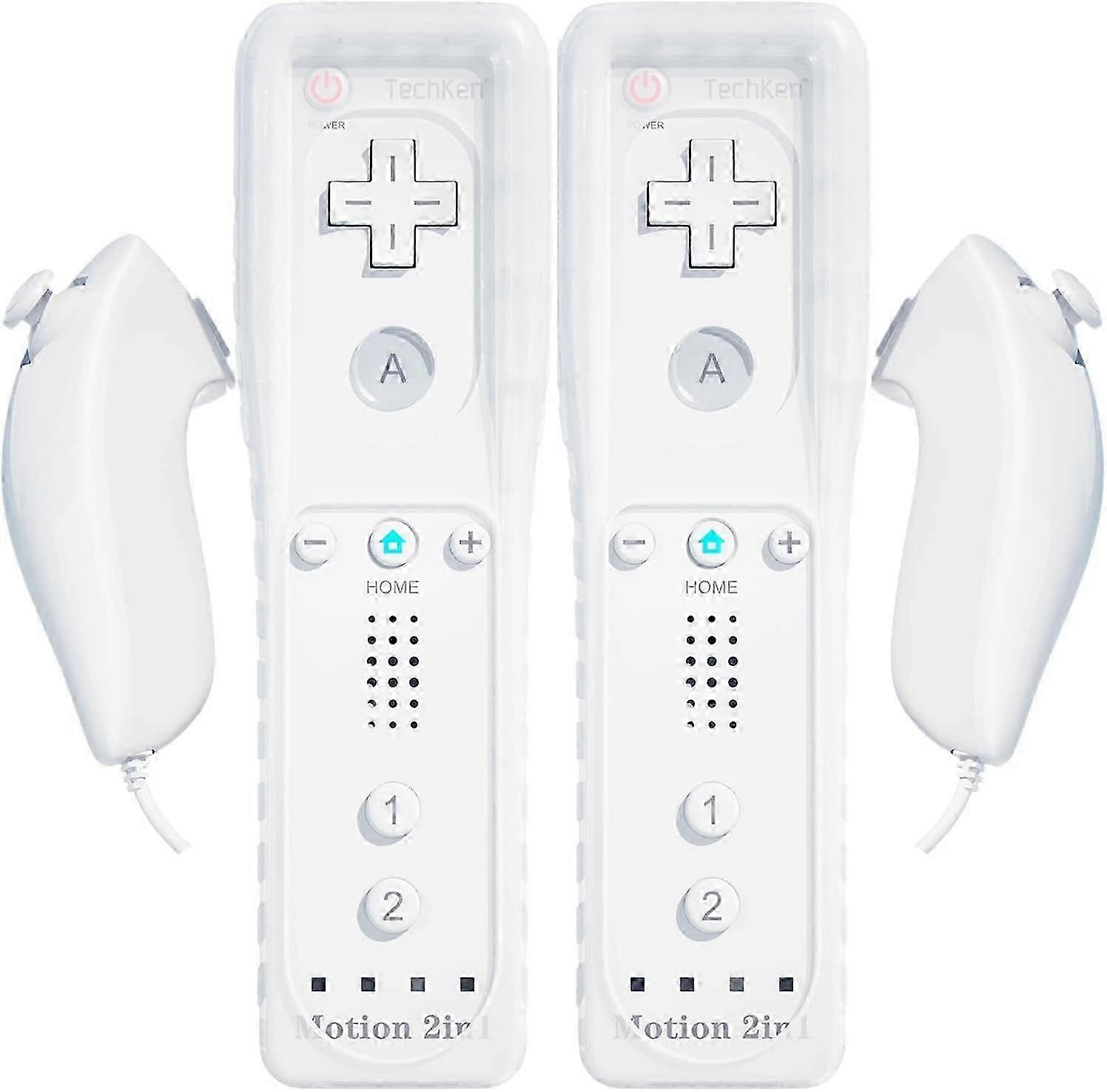 2025 Il più recente telecomando Wii in confezione da 2 con vibrazione Motion Plus integrata