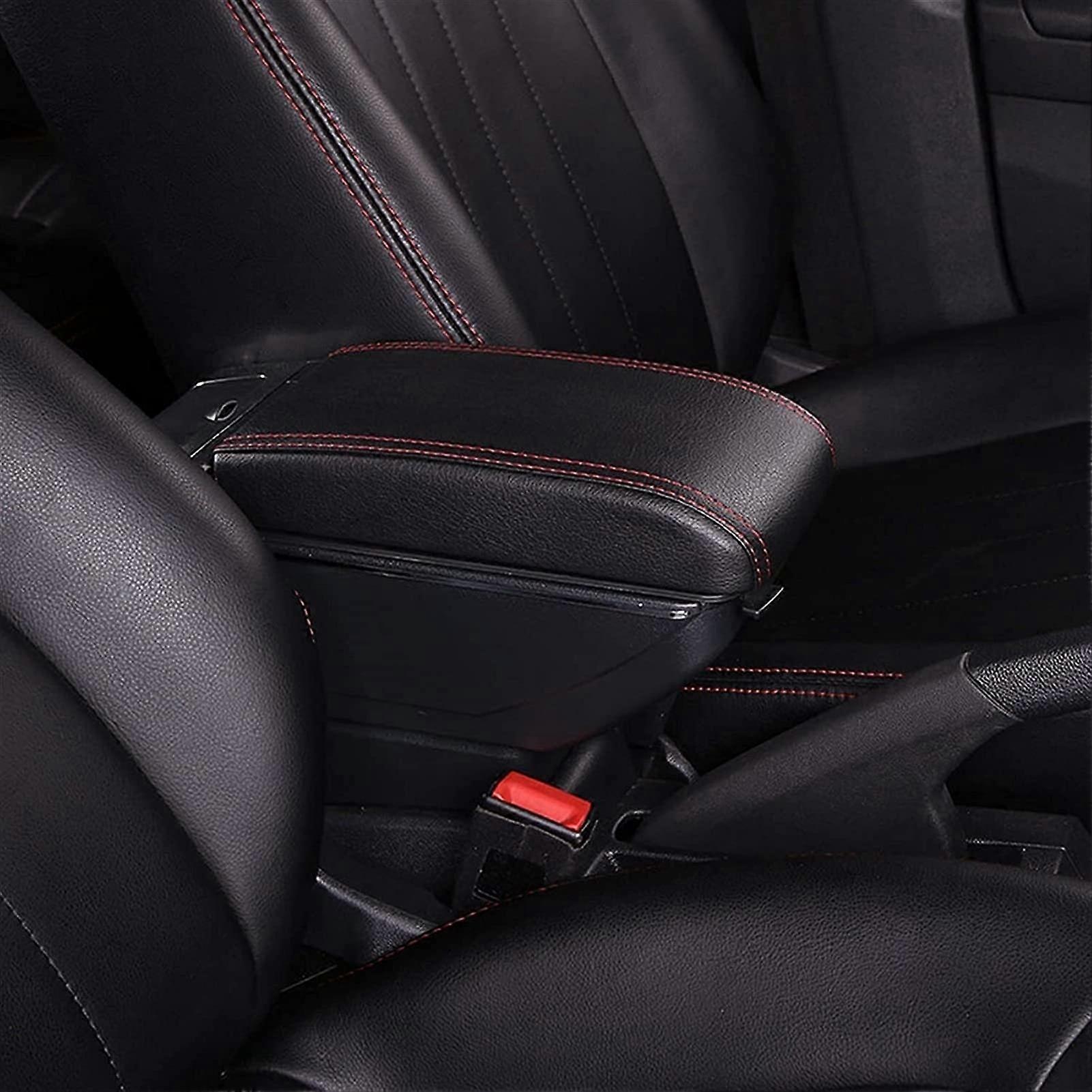 Armrest Box for Suzuki Ignis Dual Layer Retractable Storage With Ashtray U-SB Black Red