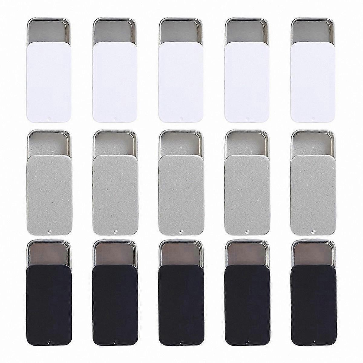 Mini Metal Storage Boxes with Slide Top Lid for Small Items Organization