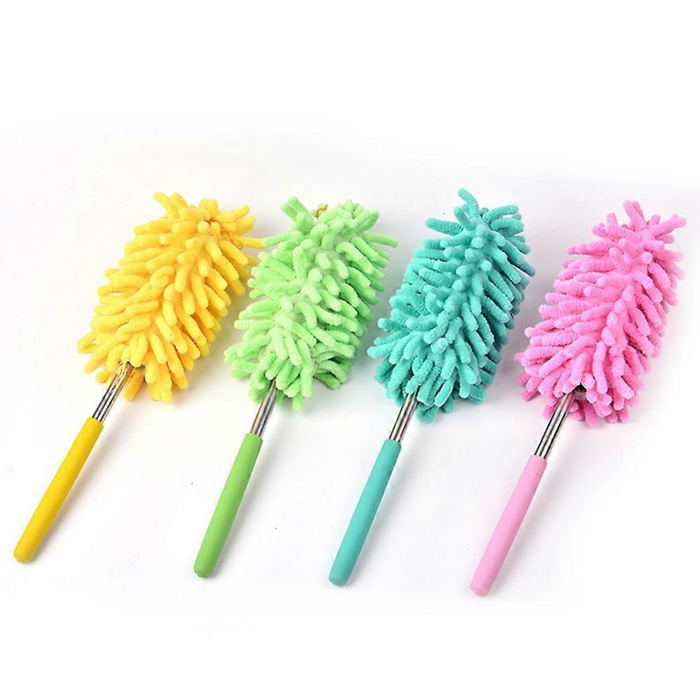 Dust Removal 4Pcs Mini Retractable Car Duster Assorted Color For Household Cleaning With Strong Suction