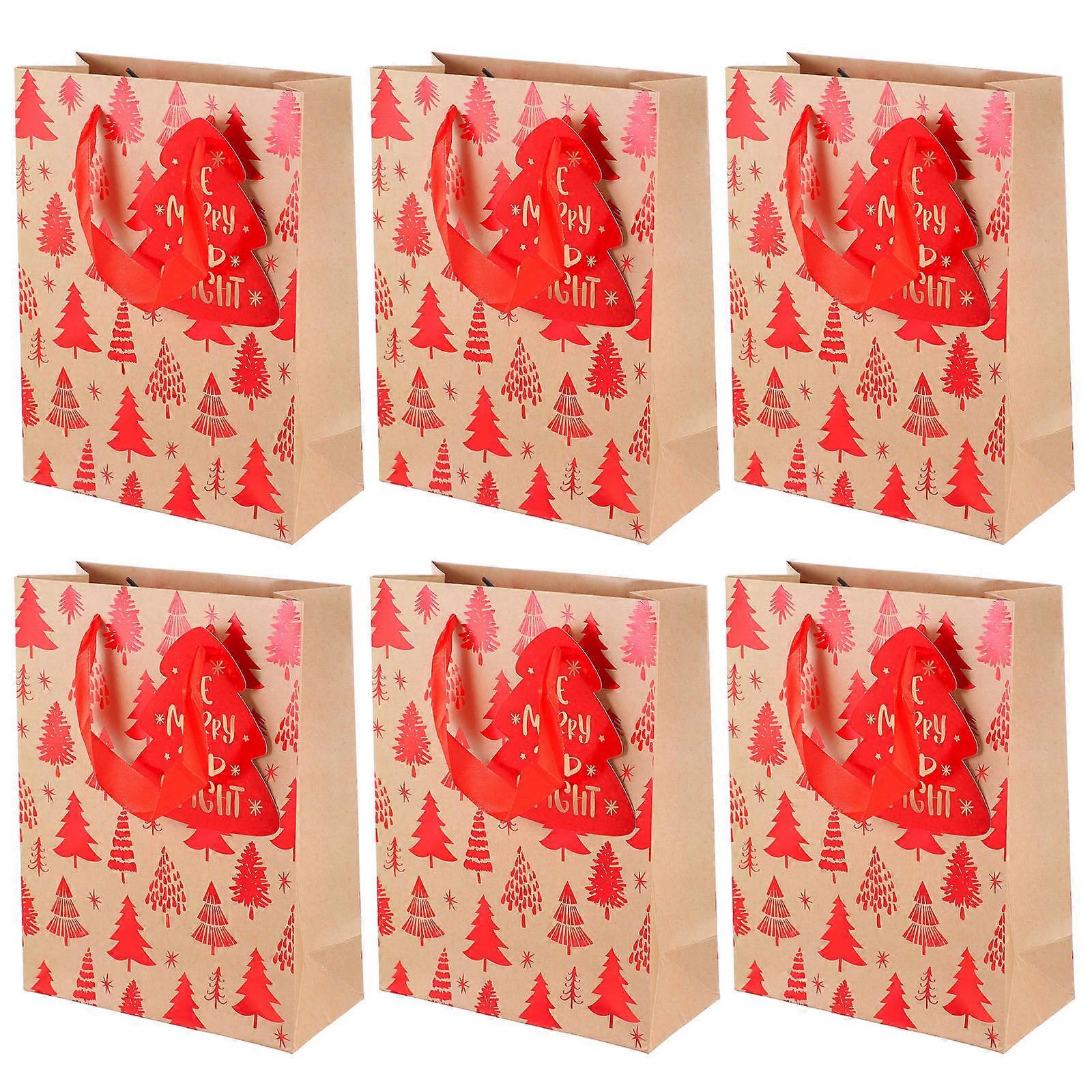 Candy Bags For Party 6Pcs Red Festive Design Suitable For Families And Friends Storage Solution