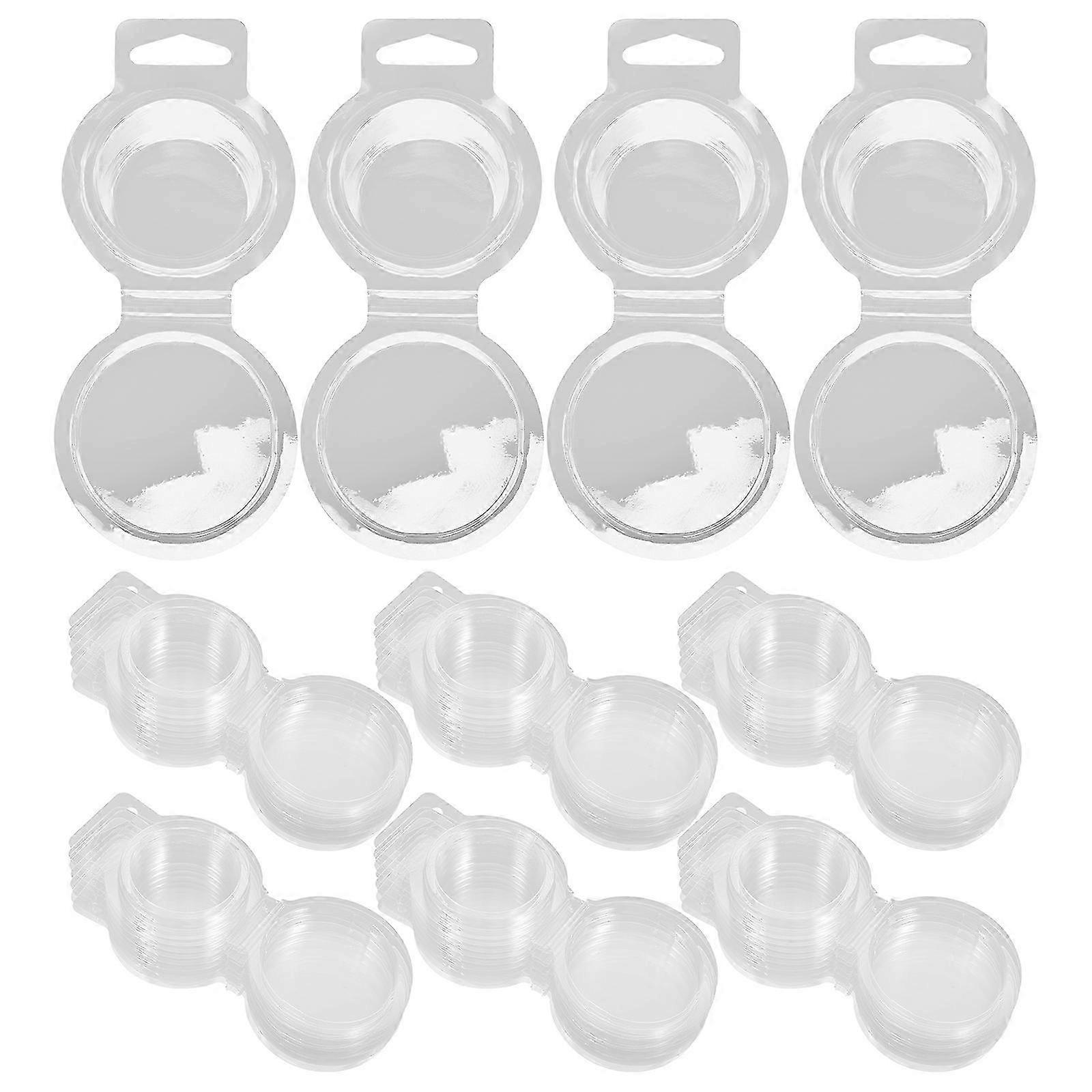 100Pcs Empty Plastic Wax Melt Clamshell Containers for DIY Candles & Soap Making 16.1x6.8x2.5cm