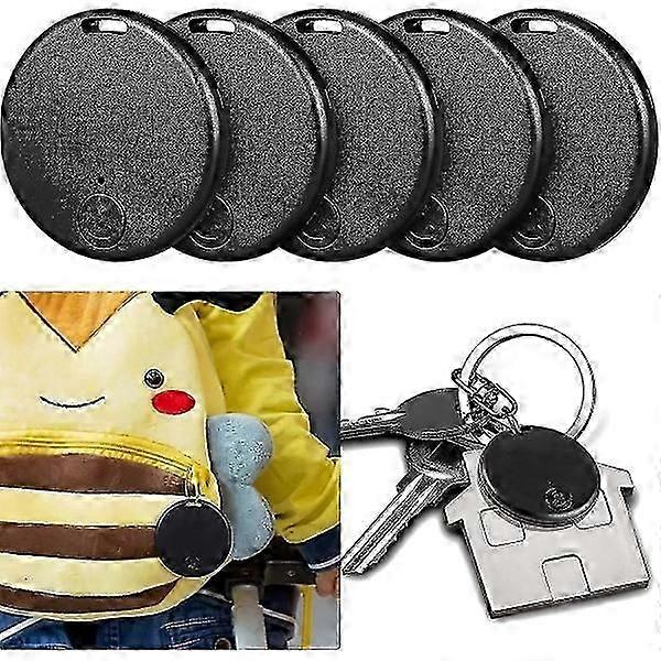 5-Pack Portable GPS Tracker Smart Anti-Lost Device App Control Black