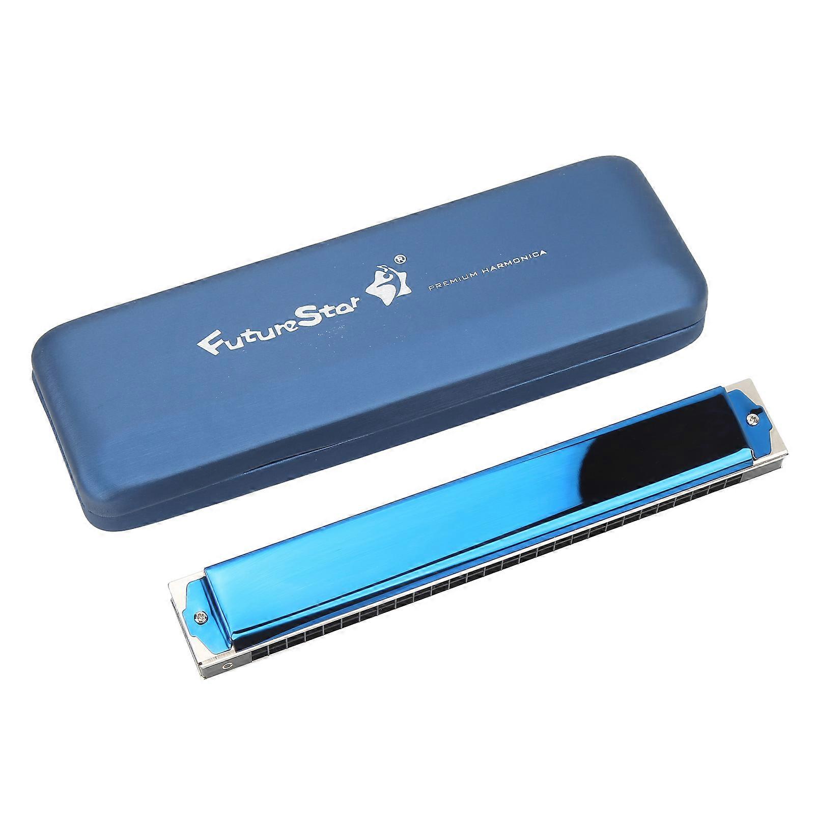 Harmonica polyphonique 28 trous en do 21cm pour débutants pro