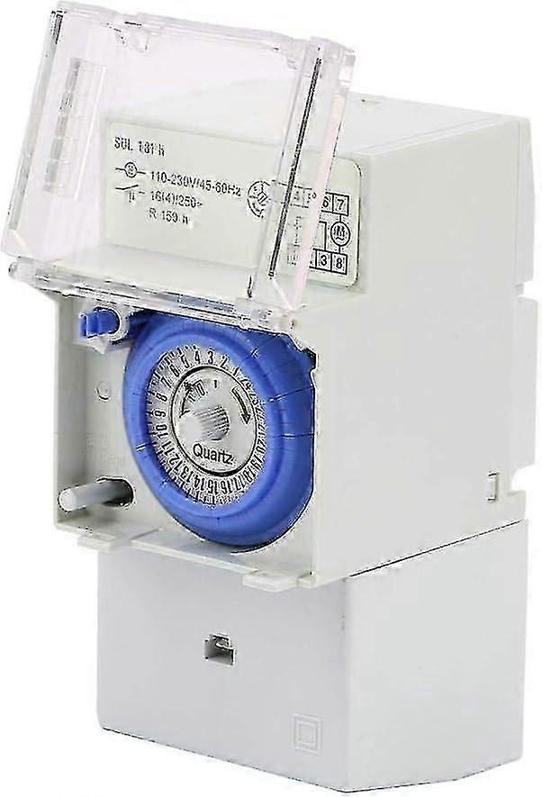 Timer, 24 Hour Time Switch, Timer 110-230v Sul 181h Analog Mechanical Timer Time Switch Manual/automatic Controller For Din Guide Rail