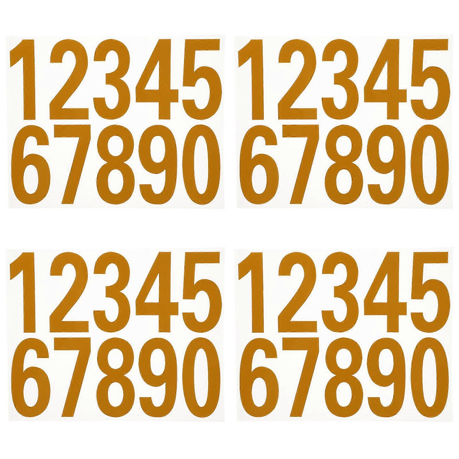 Curb Address Decal For Drivers Reflective Identification 20X16Cm 4 Sets