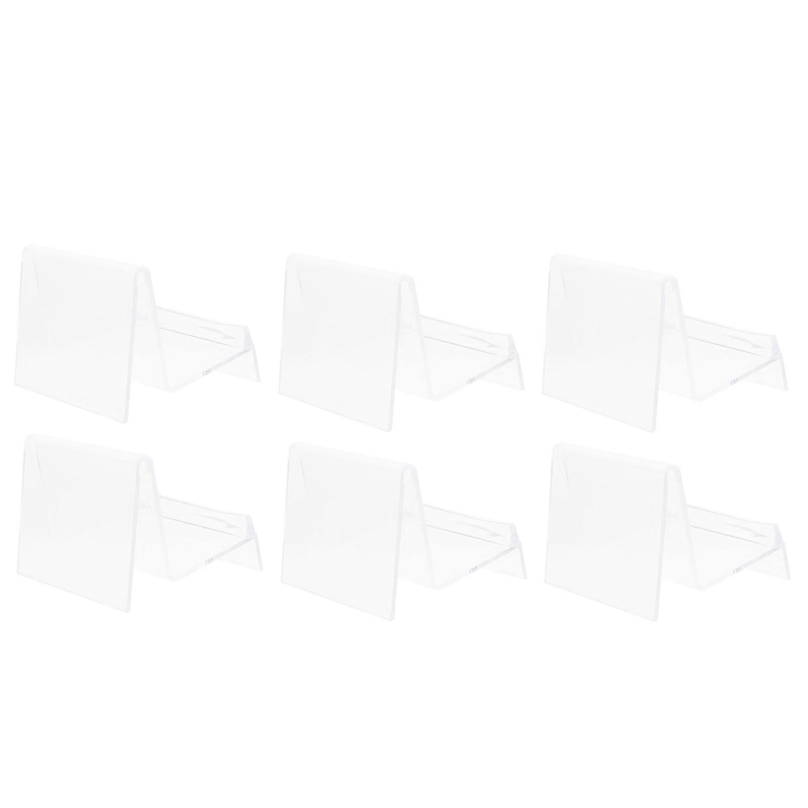 6Pcs Shop Wallet Display Rack Sign Board Holder Trapezoidal Stand