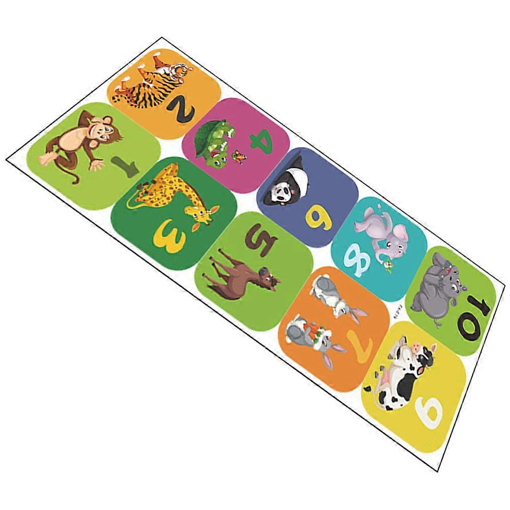 Self-Adhesive Floor Decals With Animal Elements Perfect For Decorating And Playing In Living Room 1 Sheet