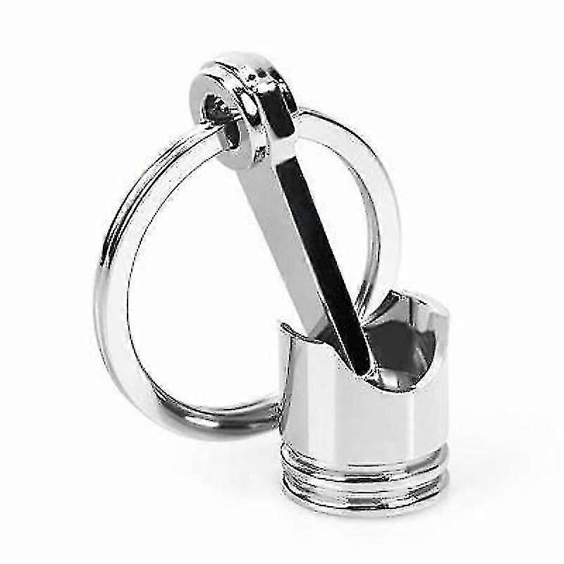 High-Grade Metal Piston Keychain, Engine-Themed Car Accessories