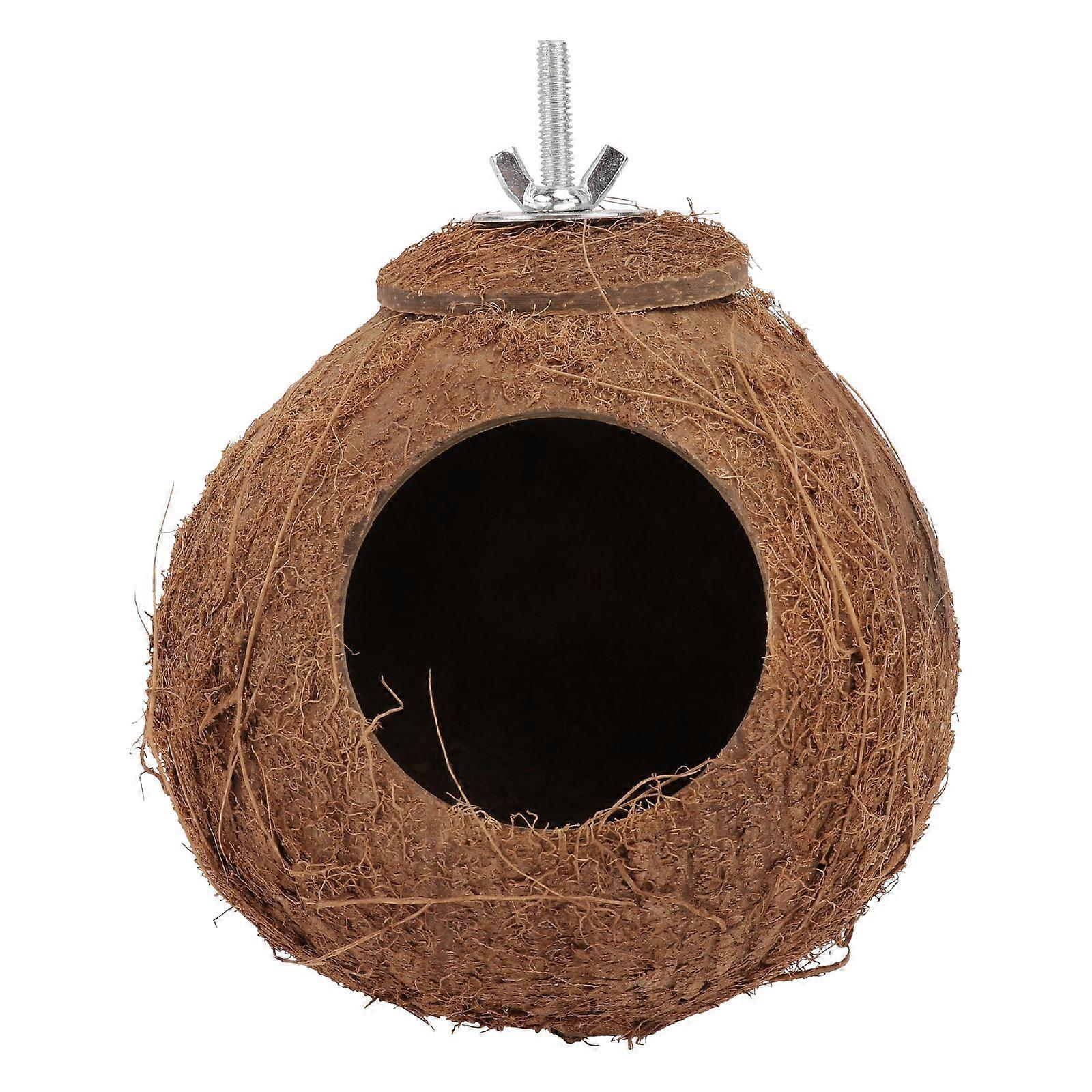 1PC Coconut Shell Birds Nest Parrot Birds Nest Toy Pet Parrot Biting Plaything