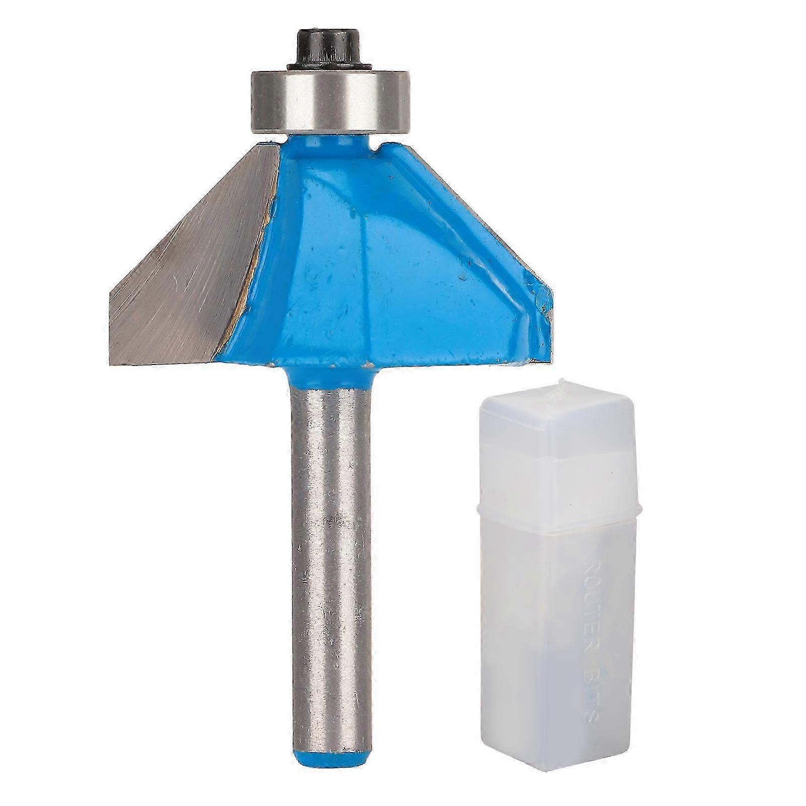2025 Router Bit 45 Degree 1/4in Round Shank Chamfer Tool with Top Bearing for Woodworking1/4x5/8