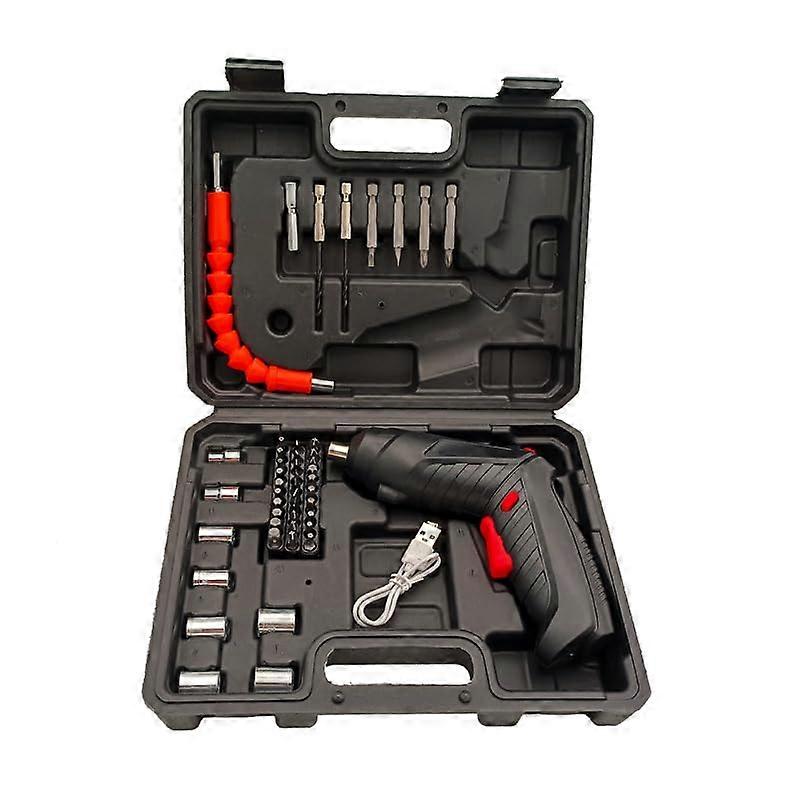 47 in 1 Electric Screwdriver Set, Portable Cordless Screwdriver Set, Electric Drill with LED Work Light for Home Office DIY Tools