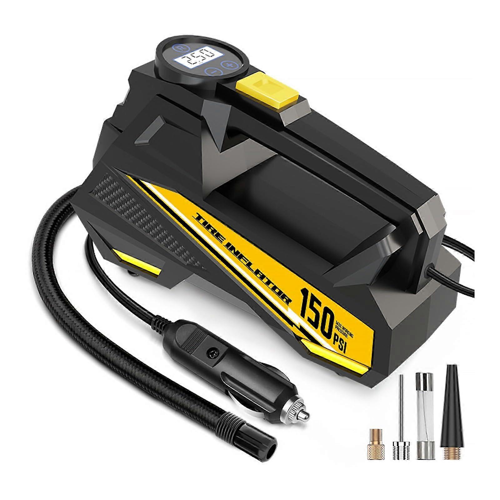 Fast Inflation Small Tire Pumps with Accuracy Pressure Gauges Multifunction Small Air Compressor for Vehicle Tires Quick Vehicle Air Compressor