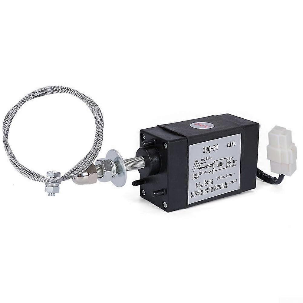 Diesel Engine Stop Solenoid Coil Shutdown for Diesel Engine Parts 12V/24V Diesel Engine Solenoid Generator Accessories (12V) 12V